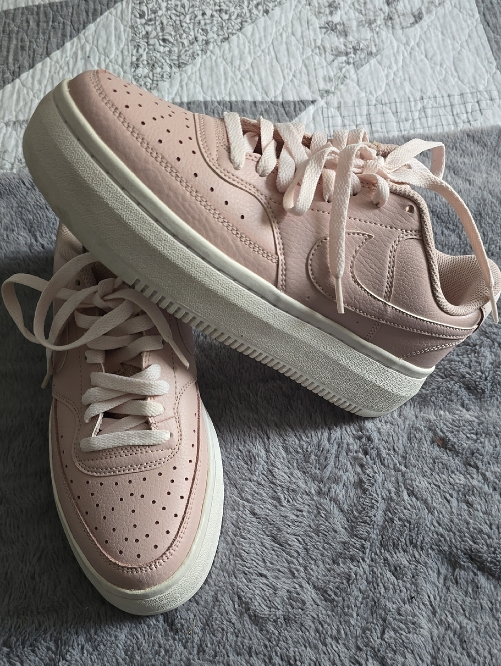 Nike Women's Pale Pink Platform Sneakers